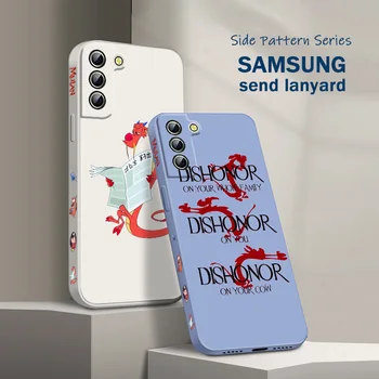 NOVO Mulan Anime Caso de Telefone Para Samsung S22 S20 S21 FE S10 Nota 20 10 Ultra Lite Plus Líquido Esquerda Cobertura do cabo