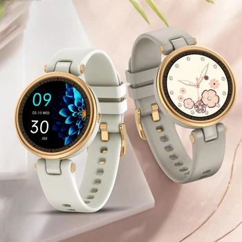 Novo QR01 bluetooth mulheres inteligentes relógio fisiológico período de lembrar a monitorização da pressão arterial assistir esportes anel de informações de chamada