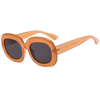 Oval Mulheres de Óculos de sol Moldar o Estilo de Armação de Plástico Óculos de Sol Feminino Retro Acrílico Lentes a Proteção UV400 Óculos para Senhoras