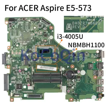 Para ACER Aspire E5-573 E5-573G I3-4005U Notebook placa-mãe DA0ZRTMB6D0 SR1EK Laptop placa-Mãe DDR3