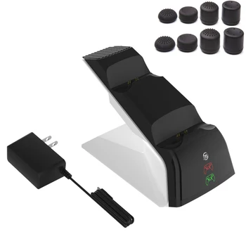 Para PS5 Playstation 5 Controlador de Suporte do Carregador de Dupla Estação de Carregamento Doca da Base de dados de Contato Sentido Com a DC adaptador AC LED Indicador