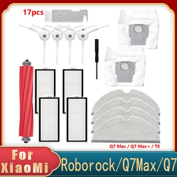 Para XiaoMi Roborock Q7 Max / Q7 Max+ / T8 Robô Aspirador De Peças De Reposição Principal / Escova Lateral Filtro Hepa Mop Pano Acessórios