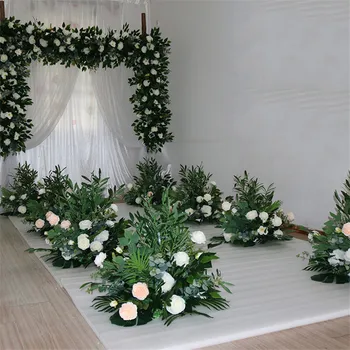 Personalizar o Novo high-end Mori fresco pequeno de casamento floral adereços estrada levar decoração de flor de flor de bola fase corredor enfeite floral