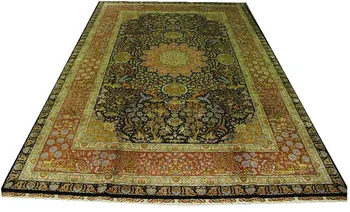 quarto tapete de Seda persa Oriental tecido Sala Padrão