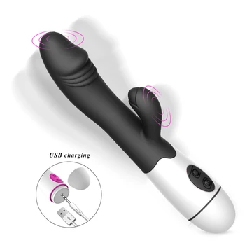 Recarregável ponto G Vibrador Impermeável brinquedo do sexo Vibrador Feminino Masturbação coelho vibrador Adultos, produto do Sexo Para Mulheres