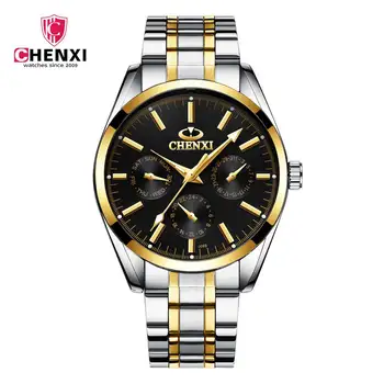 Relojes 2018 observar os Homens CHENXI Moda Esporte Relógio de Quartzo de Mens Watch de melhor Marca de Luxo de Negócios Relógio à prova d'água Relógio Masculino