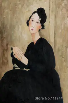 Retrato de Madame de Hayden B Amedeo Modigliani pintura de arte de parede para o espaço de escritório Artesanal de Alta qualidade