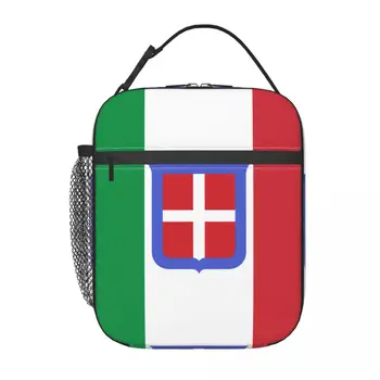 Saco De Almoço Bandeira Da Itália De Impressão Térmica Com Isolamento Box Lunch Tote Bolsa Cooler Bento Jantar Recipiente De Armazenamento De Alimentos Saco