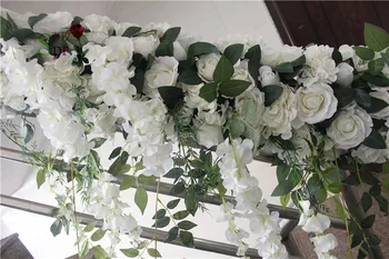 SPR Frete Grátis estrada levar o arco e a linha flores 2m/monte decoração do casamento de flor de parede pano de fundo de tabela de central flore