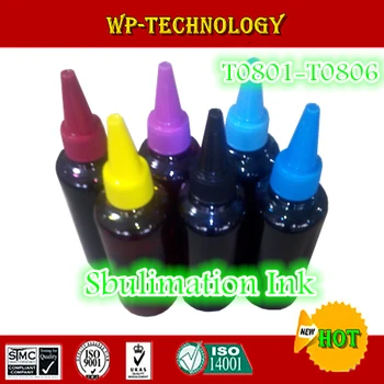 Sublimação de tinta de recarga especializada terno para Epson T0801 - T0806 ,terno para Epson R265/R360/R285/RX585/RX685 etc,100mL por cor