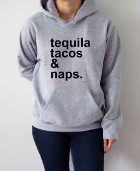 Sugarbaby Tequila tacos e naps Hoodies Com citações Engraçadas Sarcástico, Humor Moletom blogger hora da festa Ressaca de festa Capuz