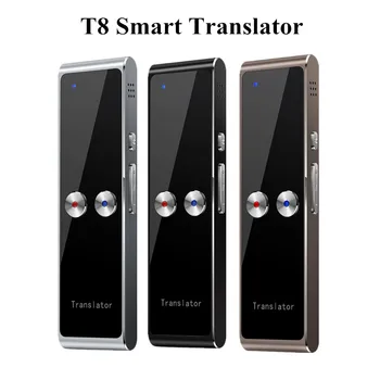 T8 Portátil Smart Tradutor Multi-idiomas em Tempo Real sem Fios APP Voz Bluetooth Tradutor Para Aprender Viagens Reunião de Negócios