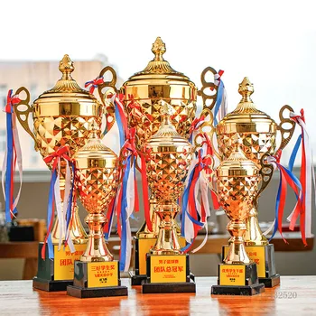 Tamanho grande de metal troféu personalizado criativo prêmio de fala, a caligrafia de futebol de mesa de ténis badminton jogos personalizados de decoração de casa de troféu