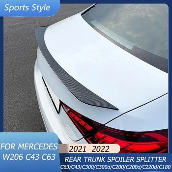 Traseira do Tronco Aileron da Asa de Inicialização do Bordo ABS Carbono Olhar Brilhante Body Kit Para Mercedes classe C W206 2021 2022 & C63 C43 AMG 2022 Novo