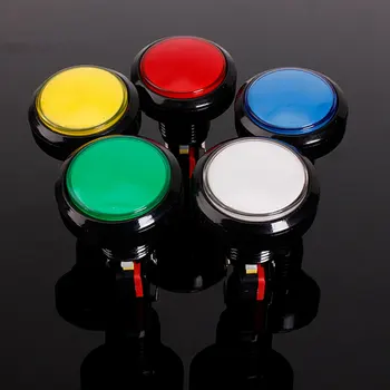 Verde/Amarelo/Vermelho/Branco/Azul 45mm Premir o Botão Arcade Led do Botão de Micro-Interruptor de Alimentação 5V/12V Botão Interruptor