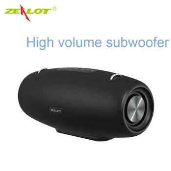 Zelote S67 Bluetooth alto-Falante sem Fio Portátil Outdoor de Alta Potência de Som caixa de 360 Estéreo Impermeável Subwoofer Chocante Baixo Pesado
