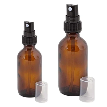 Âmbar de Vidro Frasco de Spray Com Preto ATOMIZADOR Sprays,Reutilizável Recipiente Para Óleo Essencial / Aromaterapia Uso
